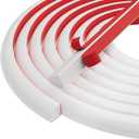 Flexible Quarter Round Molding, Silicone Rubber Peel and Stick Molding Trim Self Adhesive Molding Trim for Floor Bathroom Kitchen (78inch, White)