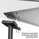 NiHome RV Mounting Kit for Starlink Gen 3, Adjustable 360° Rotating Pole Adapter with Length-Adjustable Pole for High-Speed Internet on RVs, Motorcycles, Fences, Deck Railings, Flagpoles, Rooftops