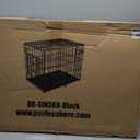 FDW Dog Crate Dog Kennel Cage with Double Door,36 inch Folding Metal Wire Dog Cage with Removable Tray&Divider Panel,Pet Crate for Medium Dogs,Black