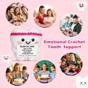 2 x Funny Teacher Appreciation Gifts,Dental Hygienist Assistant Gifts for Women,Clinical Instructor Mentor Appreciation Gift,National Dentist Day Decor,Handmade Crochet Tooth Doll for Student Graduation