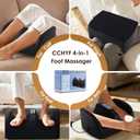 Foot Massager with Heat, Electric Foot and Calf Massager with Roller, Deep Tissue Massage for Plantar Fasciitis, Neuropathy & Pain Relief, Gifts for Women & Men(Black)