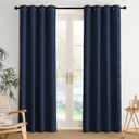 NICETOWN Room Darkening Draperies Curtains Panels, 2 Panels Navy Blue W52 x L84