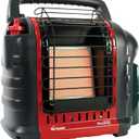 Mr. Heater Portable Buddy Heater MH9BX 4,000-9,000 BTU Indoor-Safe Propane Radiant Heater For Campers, Workshops, Job Sites, Patios & More - Red, Black