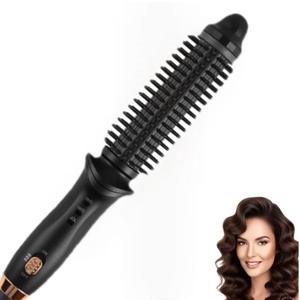 Thermal Brush Curling Iron for Long Dry Hair 30s Fast Heat Heated Round Brush for Curling & Volumizing & Straightener