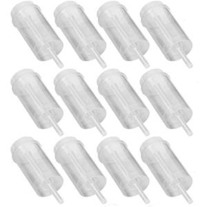 Teensery 12 Pcs Cake Push Pop Containers Clear Plastic Round Shape Push Pops with Lids