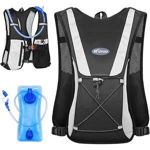 KUYOU Running Hydration Vest - Lightweight Insulated Hydration Backpack with 2L Water Bladder, Adjustable Chest Straps and Reflective Water Backpack for Trail Running Marathon Race Hiking Cycling 
