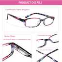 6 Pack Ladies Reading Glasses for Women Blue Light Blocking Spring Hinge Fashion Eyeglasses Readers for Women (6 Pack Mix Color-9, 3.50)