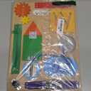 deMoca Sensory Busy Board for Toddlers, Premium Wooden Toddler Busy Board for 1 2 3 Year Old with 10 Educational Activities for Fine Motor Skills, Fidget Activity Toy for Travel (Multicolored - Large)