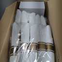 Nervure 350PCS Gold Plastic Plates - Gold Plastic Dinnerware Sets for 50 Guests - 100 Disposable Plates, 150 Silverware, 50 Cups, 50 Napkins for Wedding & Party & Mother's Day