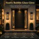 iYogaled 12" Bubble Glass Outdoor Wall Lights, 5CCT Porch Lights, 2 Pack