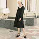 Mofri ShowHow Womens Mary Jane Flats Round Toe Mary Jane Shoes Ankle Strap Ballet Flats Shoes Wedding Casual Office Dress Shoes (6, Black Pu)