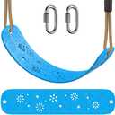 BeneLabel Heavy Duty Swing Seat with Adjustable Height Rope from 4.2ft to 6.7ft Playground Swing Seats for Kids and Adults Blue 600 LB Weight Capacity