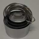 ALLTOP Round Biscuit Cutters with Handle, Stainless Steel Baking Essential Tool for Effortless Circle Cookie Shaping,Pastry,Cake Decoration CreationPrecise Cut for Dumpling,Scone, Donut-5 Pcs