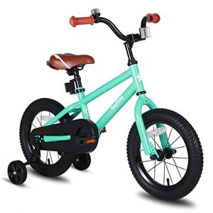JOYSTAR 12 Inch Kids Bike for Boys Girls 2 3 4 Years Old Gifts Toddlers Bicycle with Training Wheels Children Bikes with Foot Brake BMX Style Mint Green