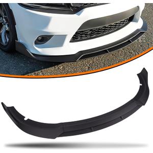 4pcs Front Bumper Lip Fit for Dodge Charger SRT 2015-2023,ABS Front Lower Chin Spoiler Splitter Diffuser Body Kit,Matte Black