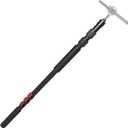 Portable Handheld Boom Pole for Shotgun Mic, 3-Section Extendable Microphone Arm for Filming with 3/8" and 5/8" Threads, 3ft to 8.3ft Adjustable Length