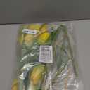 Artificial Tulips Flowers – 24" Long Stem Faux Tulips, 7PCS Real Touch Fake Yellow Tulip for Vase, Farmhouse, Kitchen, Spring & Wedding Home Decor