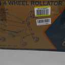 HOMLAND Walkers for Seniors with Seat, Foldable Rollator Walker, Reinforced Aluminum Frame, 8" Big Rubber Wheels for All Terrain, Height Adjustable Lightweight Rolling Walker