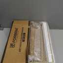 Forbena Floating Bathroom Shelves Wall Mounted, Aesthetic White and Gold Shelves for Bathroom Accessories, Modern Bathroom Organizer with Tower Bar for Wall Decor Storage Small Spaces, Set of 2