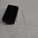 MEIJO Silicone Ice Cube Tray with Locks Lids, Easy Release Flexible 15 Square Ice Trays for Freezer, Stackable & Reusable Ice Cube Mold for Whiskey, Cocktails, Baby Food, BPA Free, 4 Pack (Black)