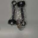 uxcell 2 Set Ceiling Mount Curtain Rod Bracket, Fit 32mm/1.26" Pipe Length 200mm/7.87" Stainless Steel Curtain Rod Hooks Hangers for Walls Wardrobe Pipe Curtain Pipe, Black