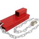 Munirater 2in Hitch Receiver Forklift Trailers Towing Adapter Pallet Forks Attachment with Chain