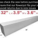 Modern Metal Trough Planter - Rectangle Succulent Planter Box - 32" Window Sill Planters - Decorative Indoor/Outdoor Table or Window - Windowsill Herb (1pc 32'' White), 32" X 3.25" X 3.5" Inches
