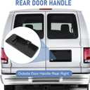 JDMSPEED Exterior Rear Door Handle Compatible with 1996-2015 Chevy Express GMC Savana 1500 2500 3500 Van License Plate Bracket Holder Black Plastic Replaces 25989400, 15167638, 15269298