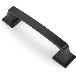 Asidrama 10 Pack 3.75 Inch(96mm) Matte Black Kitchen Cabinet Handles, Cabinet Pulls, Kitchen Cabinet Hardware for Cupboard Drawer Pulls