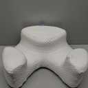 Side Sleeping Pillow with Arm Holes - Ergonomic Memory Foam Pillow for Cervical, Neck, Shoulder & Rotator Cuff Pain Relief - Ideal for Side Sleepers (King, White)