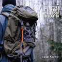 Ferro Rod Fire Starter Kit Survival Gear by LightArctic: 7-in-1 Flint and Steel Includes Compass, Whistle, 11 pcs Waxed Tinders with Waterproof Capsule - Tested in The Most Extreme Weather Conditions