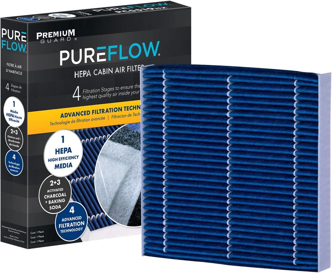 PureFlow HEPA Cabin Air Filter PC6080HX | Fits 2017-2025 Honda CR-V, 2016-2025 Civic, 2018-2025 Odyssey, 2019-2025 Acura RDX, 2023-2025 Honda Pilot, 2022-2025 Acura MDX