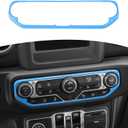 RT-TCZ for Wrangler JL Center Dash AC Switch Cover Trim Frame Baby Blue for Jeep Wrangler JL JLU Gladiator JT 2018-2023 Light Blue Interior Accessories