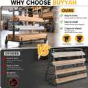 Mobile Conduit Lumber Rack, Pipe Storage Rack with 6 Casters