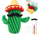 VOCHIC Crochet Kit for Beginners Starter Crochet Mexican Style Cacti Cactus Plant Knitting Kit with Step-by-Step Video Tutorials for Adults Kids