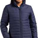 Clique Elevation Eco Full Zip Womens Puffer Jacket (Blue, XL)