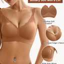 Wireless Bras for Women Bralette - Womens Seamless Push Up Full Coverage Wirefree Padded Sleep Bra with Support and Lift (Beige, M)