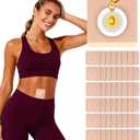 48Pcs Castor Oil Patches, Organic Cotton Castor Oil Pack Wrap Breathable, Self-Adhesive Pads for Belly Button Patch Portable, Anti Leakage No Wash