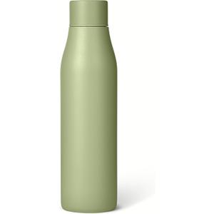 Amazon Basics Insulated Stainless Steel Water Bottle, Leak-Proof, Double-Wall, 20 oz., BPA-Free, Olive