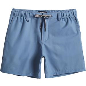 maamgic Men's 5/7 Inch Casual Classic Fit Shorts with Multi-Pocket Quick Dry Sports Shorts (Blue, M)