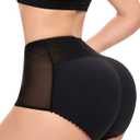 Women Butt Lifter Padded Control Panties Hip Enhancer Underwear Body Shape (Large, 1-black9306)