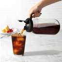 Primula Mason Jar Cold Brew Iced Coffee Maker with Stainless Steel Filter and Easy Pour Lid, Durable Glass Pitcher Fits in Most Fridge Doors, Dishwasher Safe, Made without BPA, 2-Quart, Black