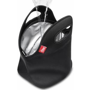 yookee home Waterproof Lunch Bag Double Layer Leakproof Neoprene Insulated Lunch Bag Freezable Black Reusable Thermal Lunch Cooler Tote Lunch Box for Boys Men Women Adult Kids for Work Outdoor