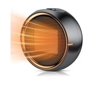 Space Heater, Portable Electric 500W PTC Ceramic Heaters for Indoor Use, Efficient Fast Heating, Tip-Over & Overheat Protection, Quiet Small Mini Desk Heater for Bathroom Home Office Bedroom