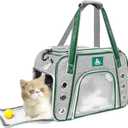 Lifeand Pet Carrier Airline Approved for Cats, Small Dogs, Kitten - Collapsible Soft Sided Travel Carrier for Small Medium Cats Under 18lb (grey)