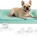 Cooling Dog Bed for Small,Medium Dogs & Cats with Bolsters,Q-Max>0.45 Orthopedic Pet Cool Sofa Beds with Breathable Egg Crate Foam,Removable Washable Cover, Light Aqua