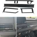 Carbon Fiber Central Control Dashboard Air Vent Panel Cover Trim Accessories for Mitsubishi Outlander 2022-2025