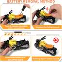 4-Pack Pull-Back Motorcycle Toys - Friction Powered Kids Toy Cars with Lights, Sounds & Automatic Drive for Boys & Girls Aged 3-12