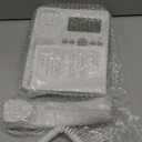 Corded Caller ID Telephone, TelPal Landline Home Phones with Blue Backlight & Speaker, Hands Free Analog Hotel Office Telephone Set, Desktop Speed Memory Dial Telephones for Seniors (White)