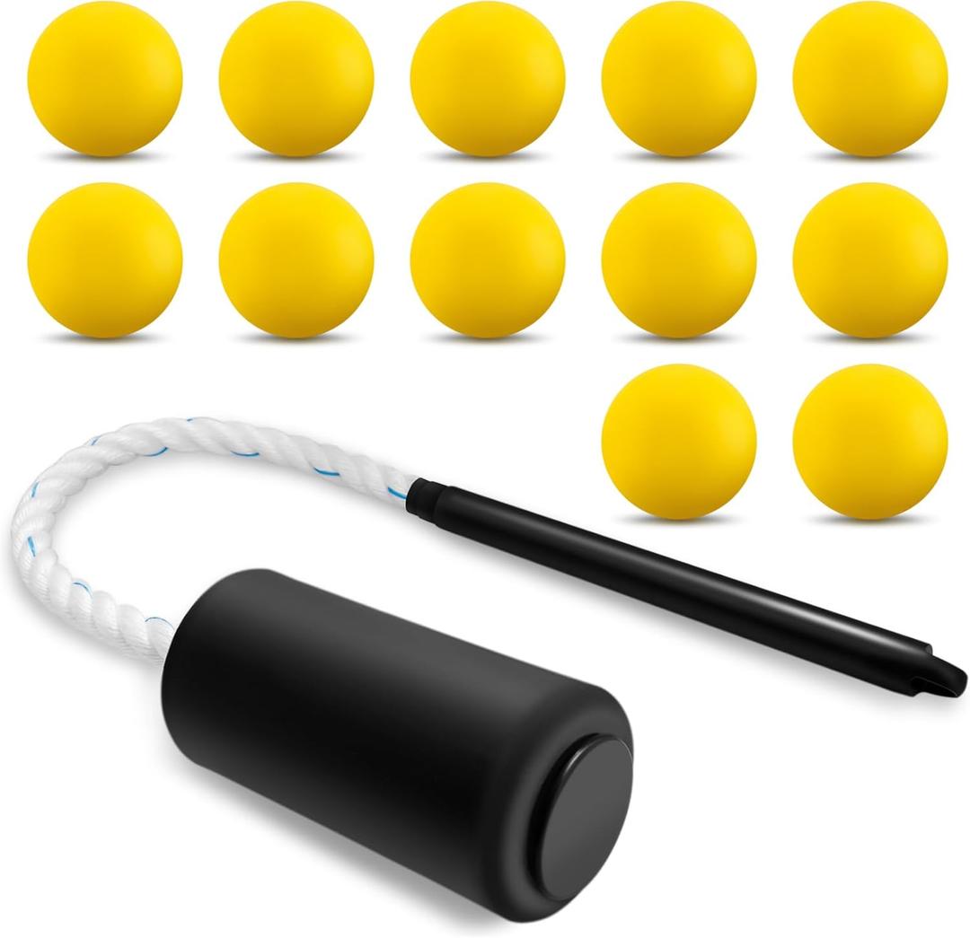 Baseball & Softball Swing Trainer Set  Rope Swing Training Bat with 12 Soft Foam Balls for Real-Feel Swing & Hitting Practice, Batting Training Aid for Youth Beginners